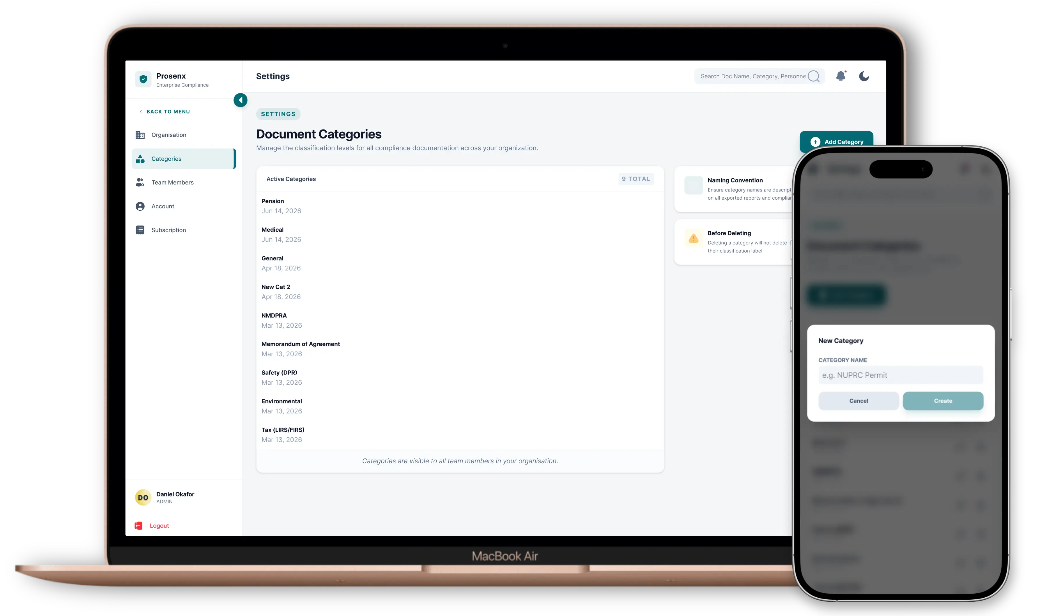 Prosenx document repository overview
